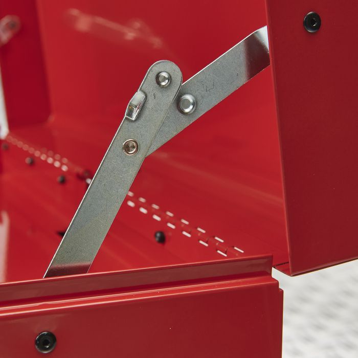 Gereedschapskist met drie lades - rood-7