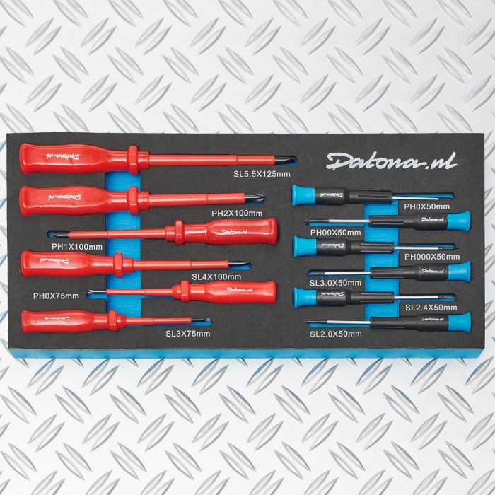 Geïsoleerde- en precisie schroevendraaier set 12-delig in "Plus" softmodule-2