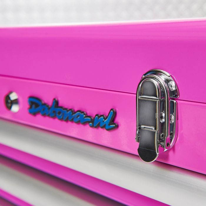 Gereedschapskist drie lades - 2 lades gevuld - roze-17