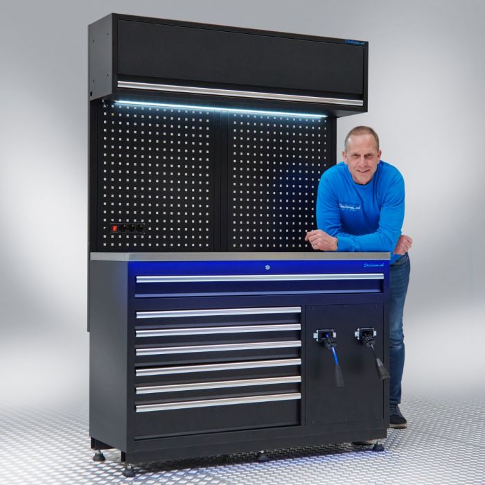Premium werkplaatsinrichting RVS met extra brede kast - 136 centimeter-8