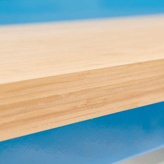 Werkbank PRO bamboe - 6 lades - opbergkast - 200 cm - blauw-8