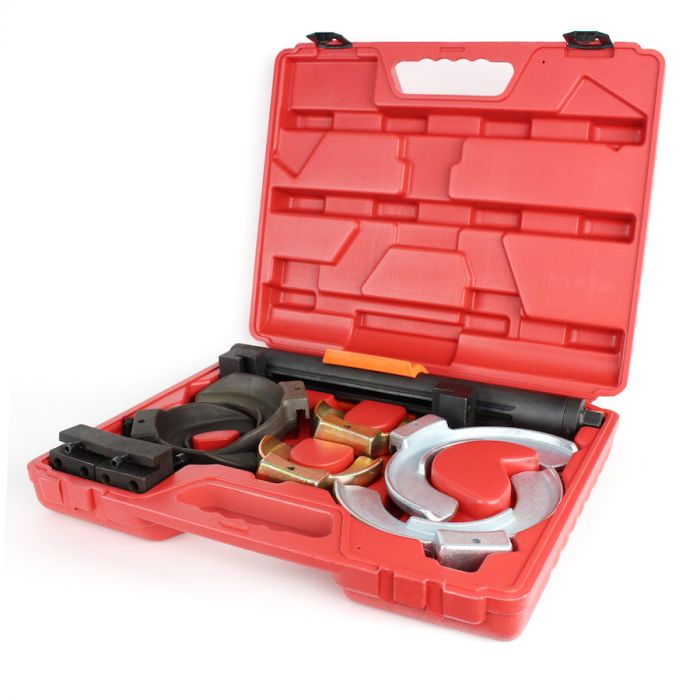 Veerspanners Auto AMD TOOLS 2-delige Veerspanner Set - Universeel, 1,2 Ton Capaciteit, Voor Het Monteren/demonteren Van Schroefveren Veerpoot Spangereedschap