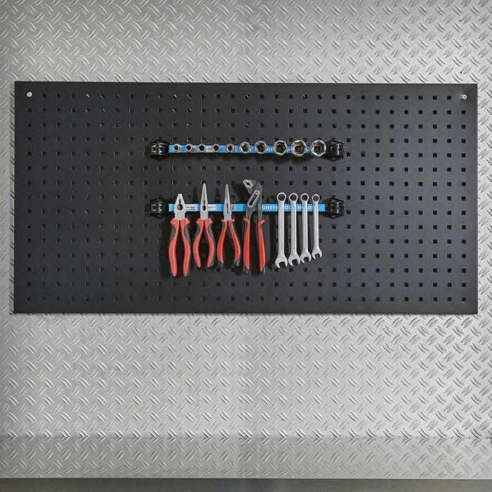 DURATECH Magnetleiste gereedschapset 4 stuks, magnetische houder wand, sterke magneten, eenvoudig te installeren, tot 6,8 kg per stuk, 305 mm, ideaal voor gereedschaporganisatie en -ordening