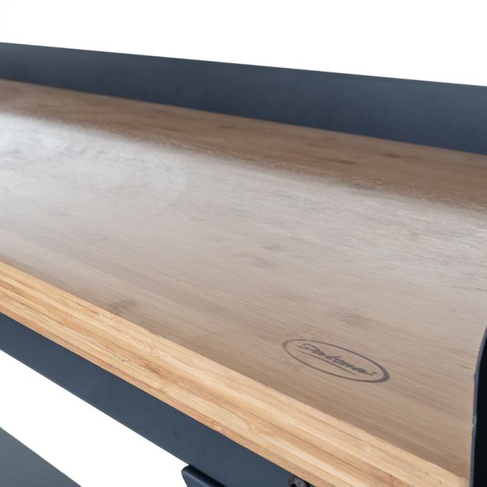 Werkbank PRO - bamboe werkblad - legbord - 200 cm - zwart-9