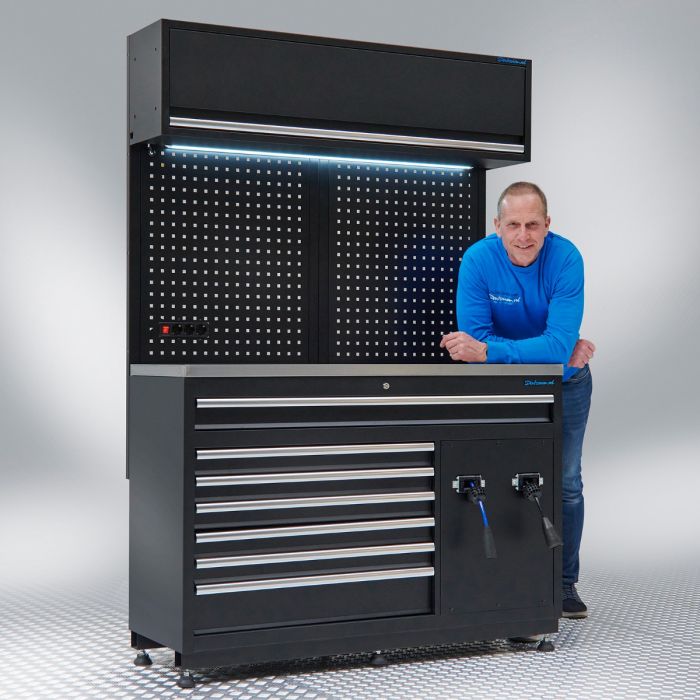 Premium werkplaatsinrichting RVS met extra brede kast - 136 centimeter-9