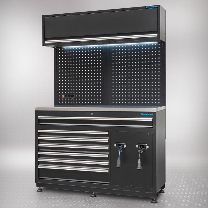 Premium werkplaatsinrichting RVS met extra brede kast - 136 centimeter-12