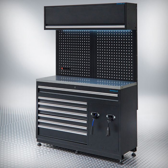 Premium werkplaatsinrichting RVS met extra brede kast - 136 centimeter-11