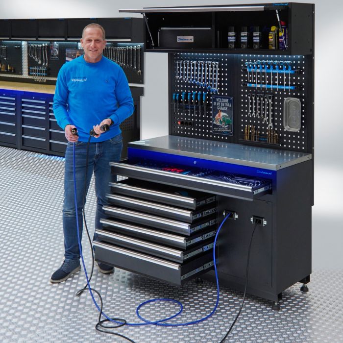 Premium werkplaatsinrichting RVS met extra brede kast - 136 centimeter-6