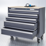 Werkbank PRO - eiken werkblad - gereedschapswagen - 200 cm - zwart-26-thumb