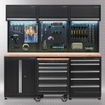 Werkplaatsinrichting PREMIUM met eiken werkblad en extra brede lades - 340 cm breed-15-thumb