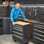Gereedschapswagen 5 laden met houten werkblad-2-thumb