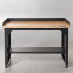 Werkbank PRO - eiken werkblad - legbord - 150 cm - zwart-1-thumb