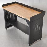 Werkbank PRO - eiken werkblad - legbord - 150 cm - zwart-7-thumb