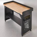 Werkbank PRO - eiken werkblad - legbord - 150 cm - zwart-4-thumb