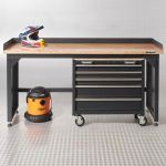 Werkbank PRO - eiken werkblad - gereedschapswagen - 200 cm - zwart-9-thumb