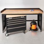 Werkbank PRO - eiken werkblad - gereedschapswagen - 200 cm - zwart-12-thumb