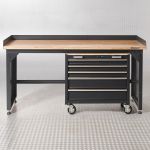 Werkbank PRO - eiken werkblad - gereedschapswagen - 200 cm - zwart-17-thumb
