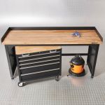 Werkbank PRO - eiken werkblad - gereedschapswagen - 200 cm - zwart-18-thumb