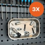 RVS magneetschaal rechthoekig - 3 stuks-0-thumb