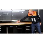 Werkbank PRO - eiken werkblad - gereedschapswagen - 200 cm - zwart-5-thumb