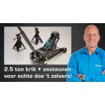 Hydraulische autokrik - 2,5 ton + assteunen set 3 ton per stuk-6-thumb