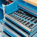 Werkbank PRO bamboe - 6 lades - opbergkast - 200 cm - blauw-18-thumb