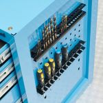 Werkbank PRO bamboe - 6 lades - opbergkast - 200 cm - blauw-15-thumb