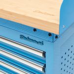 Werkbank PRO bamboe - 6 lades - opbergkast - 200 cm - blauw-7-thumb