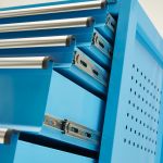 Werkbank PRO bamboe - 6 lades - opbergkast - 200 cm - blauw-11-thumb