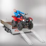Extra verstevigde aluminium oprijplaat opklapbaar - 225 cm - 2 stuks-0-thumb