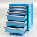 Werkbank PRO bamboe - 6 lades - opbergkast - 200 cm - blauw-17-thumb