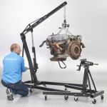 Garagekraan hydraulisch inklapbaar 2 ton + extra sterke motormontagesteun-2-thumb