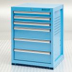 Werkbank PRO bamboe - 6 lades - opbergkast - 200 cm - blauw-20-thumb