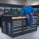 Werkbank PRO – eiken werkblad – 36 lades – 400 cm – zwart-11-thumb