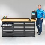 Werkbank PRO - bamboe werkblad - 18 lades - 200 cm - zwart-7-thumb