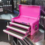 Gereedschapskist drie lades - 2 lades gevuld - roze-10-thumb