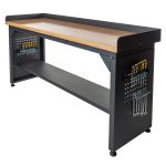Werkbank PRO - bamboe werkblad - legbord - 200 cm - zwart-0-thumb