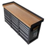 Werkbank PRO - bamboe werkblad - 18 lades - 200 cm - zwart-22-thumb