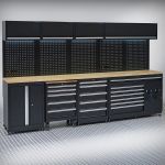 Werkplaatsinrichting PREMIUM met eiken werkblad en extra brede lades - 340 cm breed-1-thumb