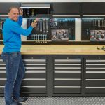 Werkbank PRO - bamboe werkblad - 18 lades - 200 cm - zwart-32-thumb