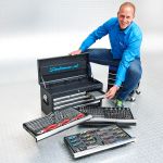 Gevulde gereedschapskist 199-delig - 6 laden - zwart-0-thumb